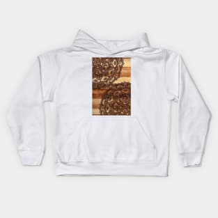 Burnt Wood Chocolate Doodle Kids Hoodie